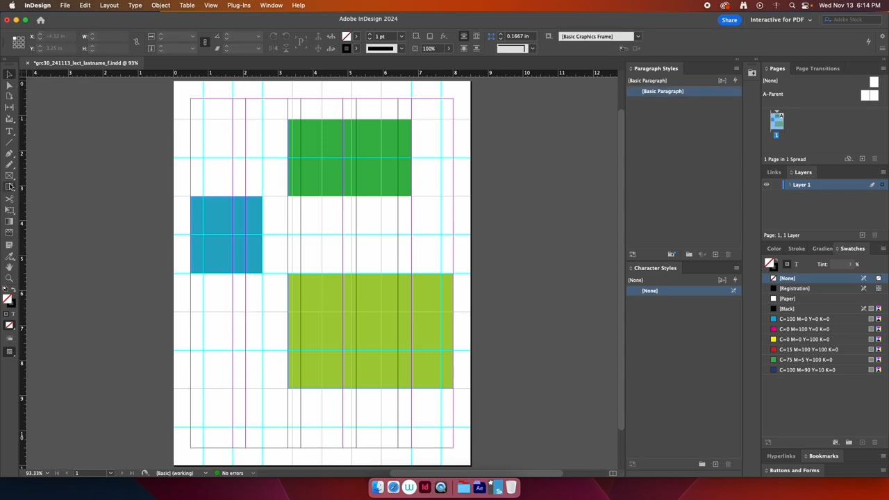 Including guides when exporting from InDesign to PDF